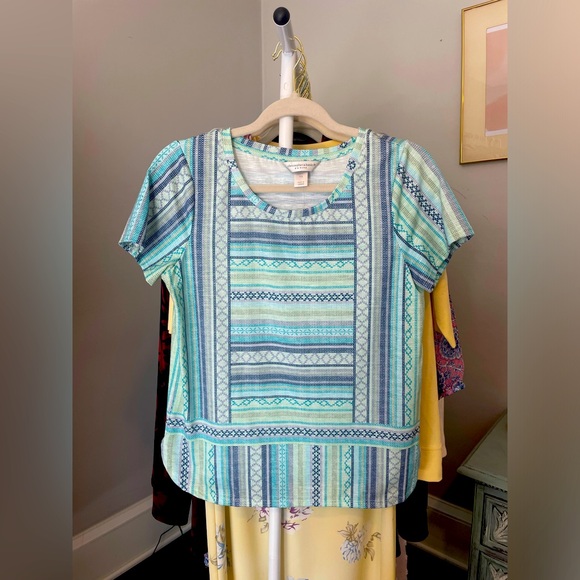 Christopher Banks Short Sleeve Top Sz S NWT - Picture 1 of 2